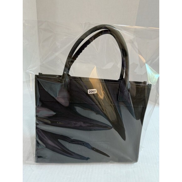 Vintage Fossil Satchel Purse Genuine Leather Black Snap Closure 75082 Handcrafte - Picture 16 of 16